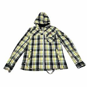 AKDMKS Plaid Hooded Jacket 3XL Full Zip Lightweight Streetwear Skate Urban VTG